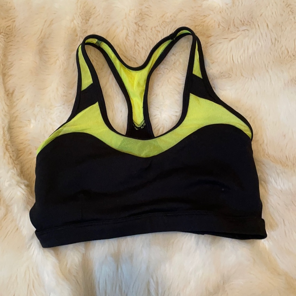 Bombshell Sportswear Neon Yellow Bra Size Medium